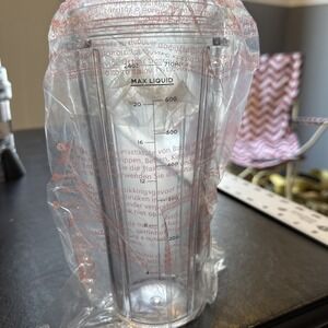 Blender Replacement 24oz Jar Cup Compatible Nutri Ninja Auto IQ Blenders W/ Lids